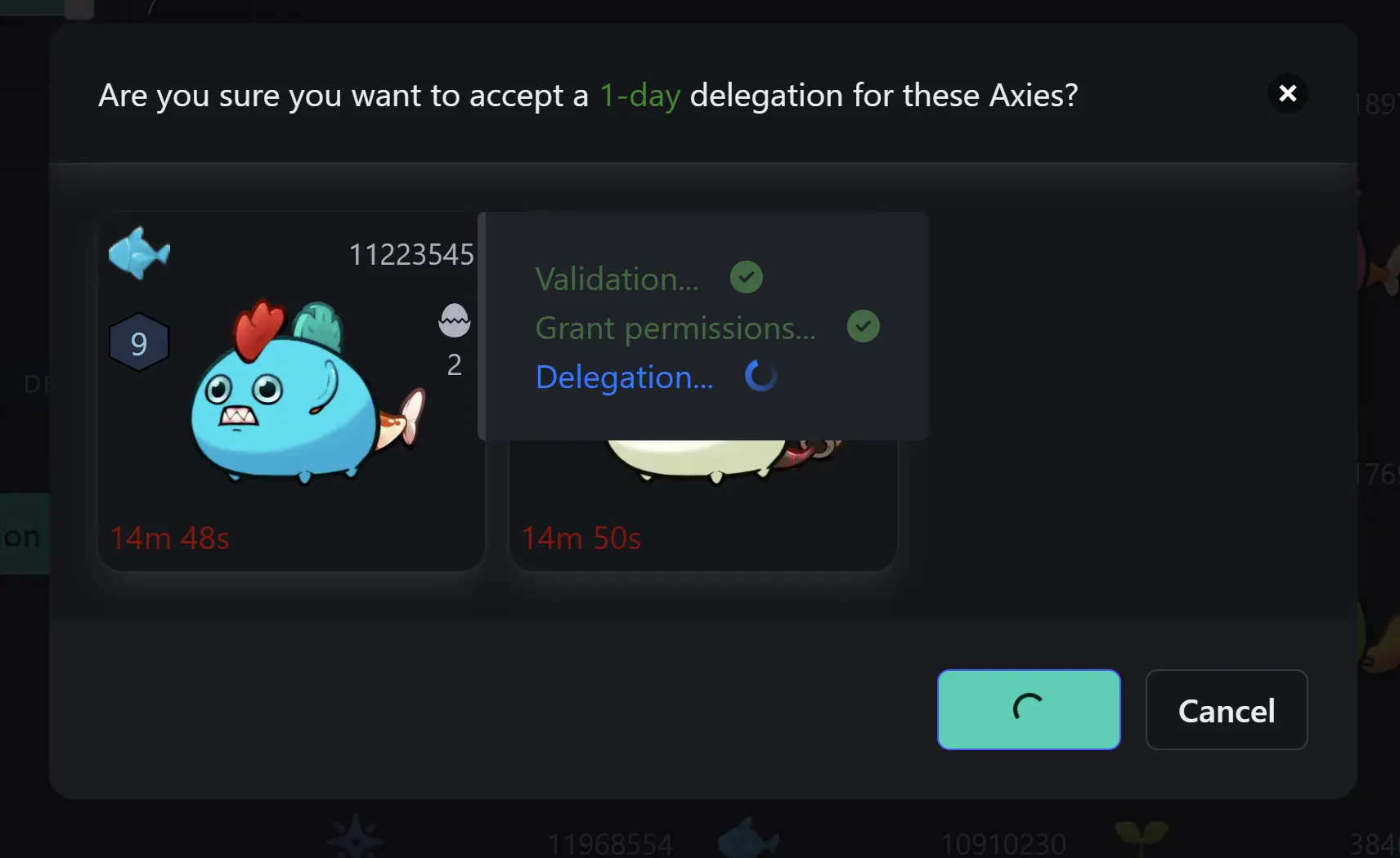 axie delegation example