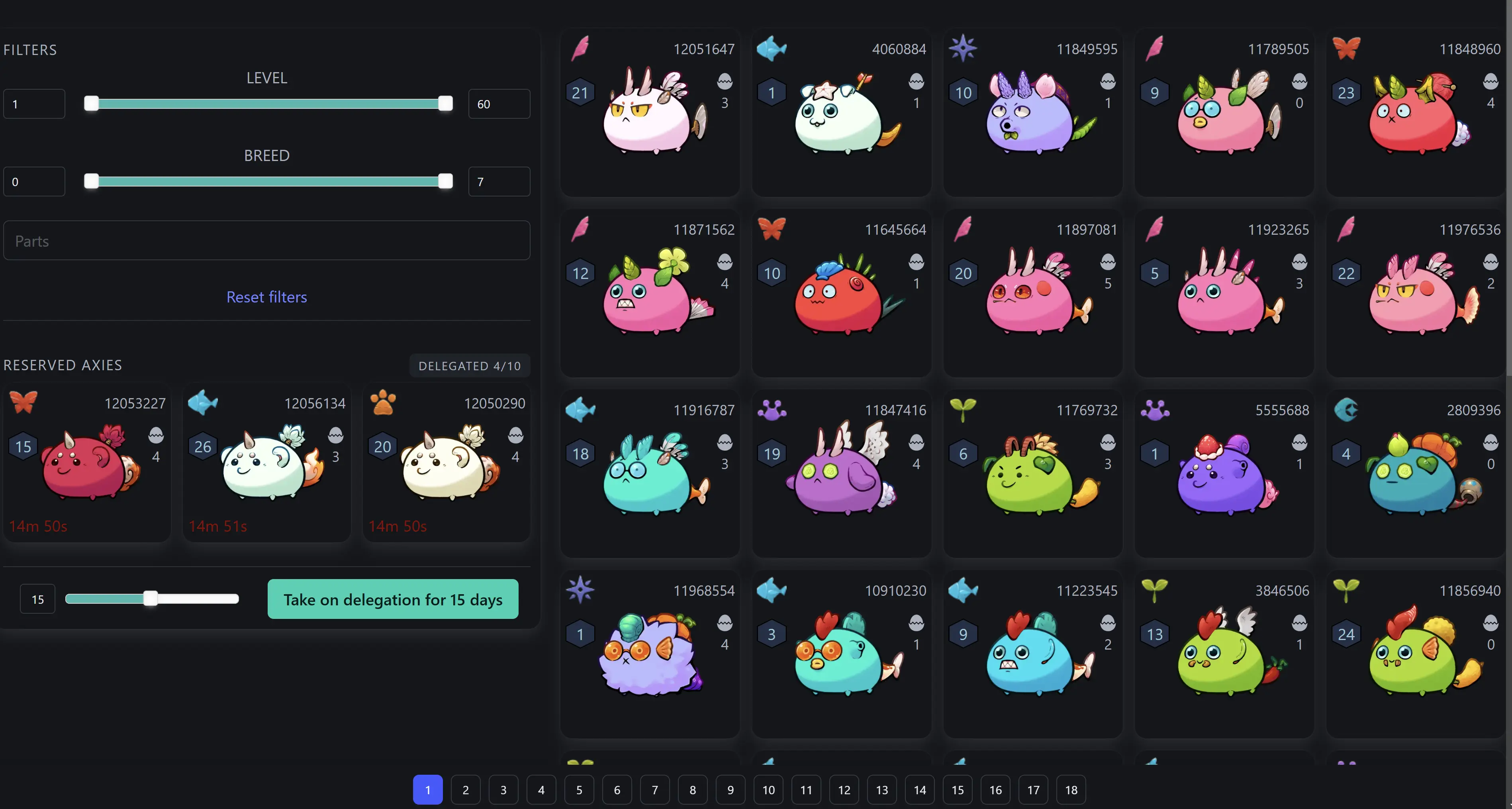 axie delegation example